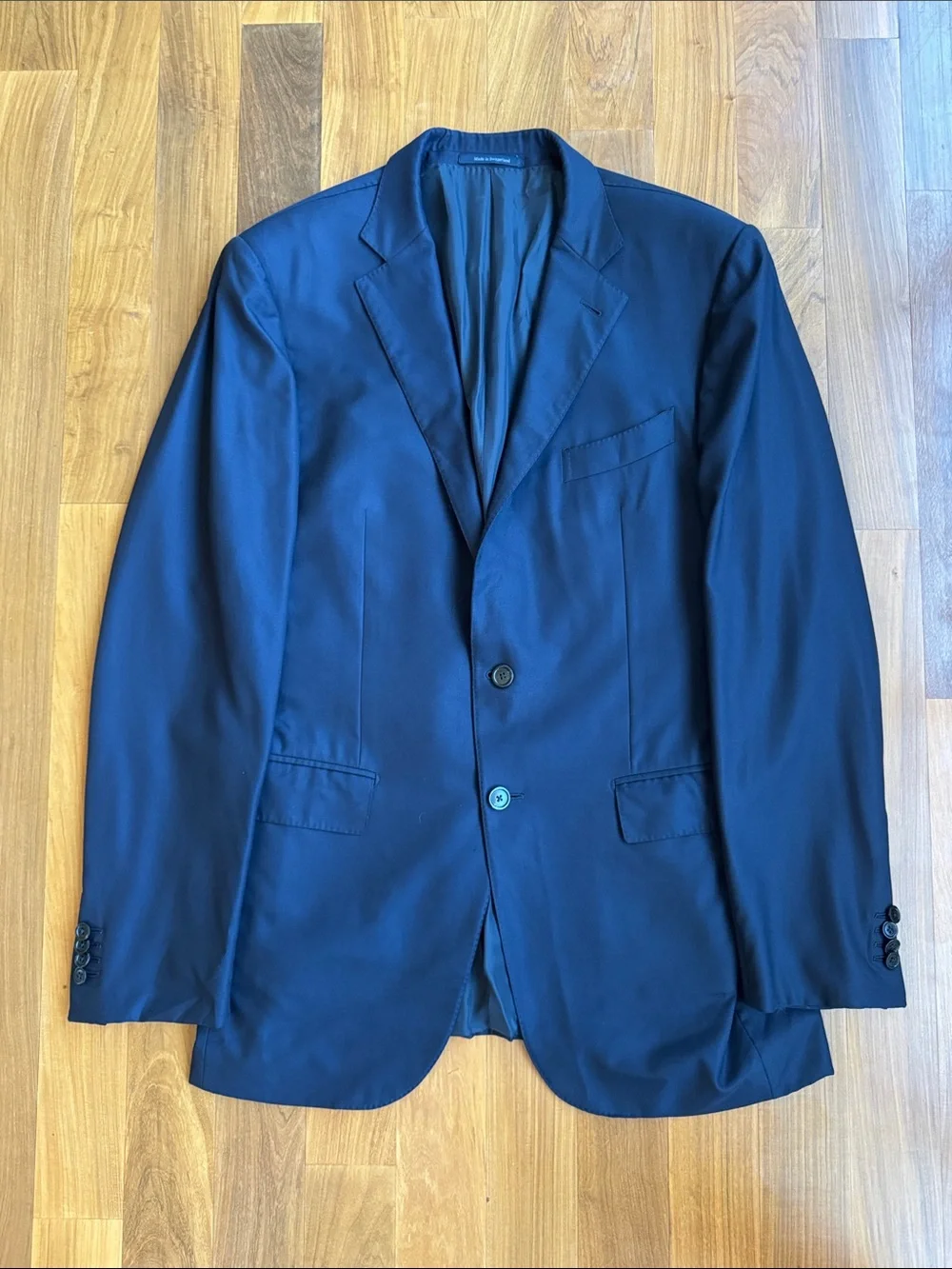Ermenegildo Zegna 14 Mil Mil 14 Navy Two-Button Single-Breasted Blazer 42L